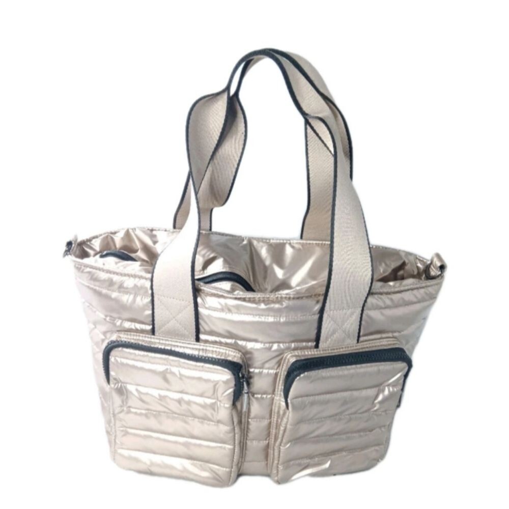 Think Royln Kira Cargo Pocket Tote Bag in Gold